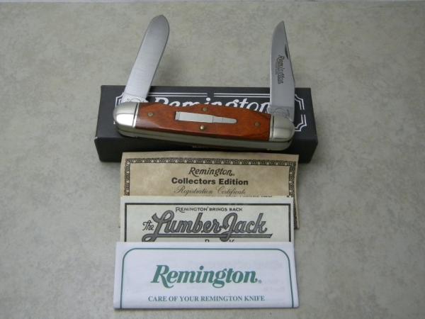 Remington USA R4468 1997 Cocobolo Wood Lumberjack Bullet Knife in Box