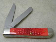 Case XX USA 2002 Dark Red Bone 6254 SS Trapper Knife in Box