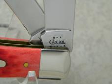 Case XX USA 2002 Dark Red Bone 6254 SS Trapper Knife in Box