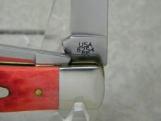 Case XX USA 2002 Dark Red Bone 6254 SS Trapper Knife in Box