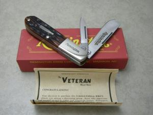 Remington UMC USA 2008 RB473 Amber Bone The Veteran Razor Barlow Knife