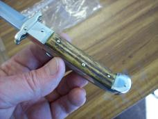 Vintage Hubertus Knife Guardian From Ritter Factory Stag/Antler Handles Swing Guard UNUSED!