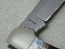 Parker Cut. Co. Surgical Steel Japan Second Cut Stag Folding Hunter Knife in Box