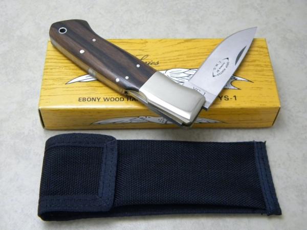 Parker Custom Series YS-1 Ebony Drop Hunter Lockback Knife in Box Handmade by J.M.G. Parker Custom Series YS-1 Ebony Drop Hunter Lockback Knife in Box Handmade by J.M.G.