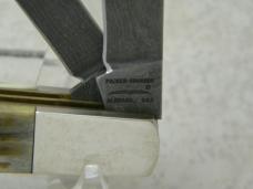 Parker Edwards Alabama, USA Green Bone Damascus One Arm Razor Knife in Box