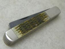 Parker Edwards Alabama, USA Green Bone Damascus One Arm Razor Knife in Box
