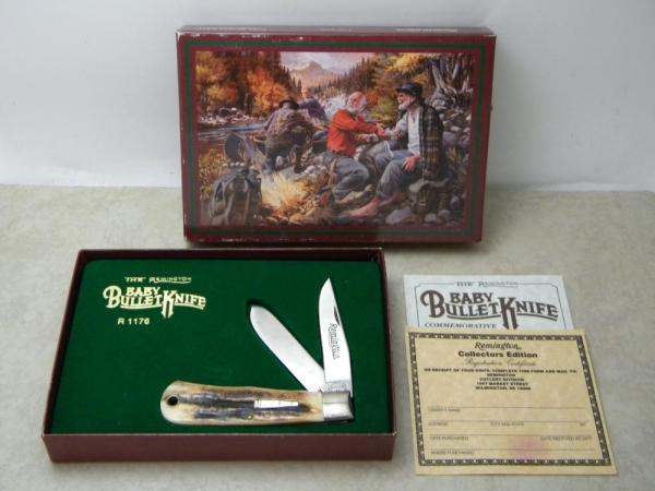 Remington USA 1994 Stag R1176 Baby Bullet Knife in Box Remington USA 1994 Stag R1176 Baby Bullet Knife in Box