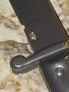 Frank B. 11" Camel Bone  swinguard. 