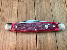 Hen and Rooster Cattle Rustler Stockman Red Jigged Bone Steer Head Shield