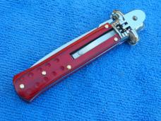 7.5"  Leverlock Stiletto switchblade knife rosewood Handles Dagger Blade
