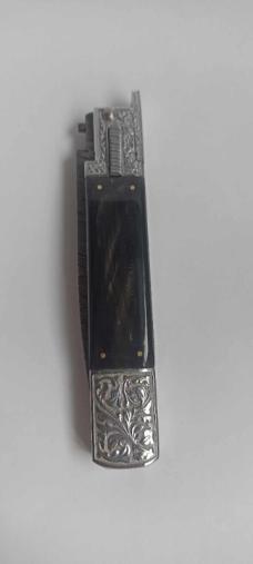  Armenian switch blade engrave with a unique mechanics with Damascus blade 9 inchs