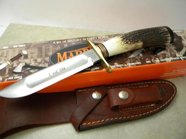 Marbles USA MSA 6" Ideal Custom 2003 Stag Fixed Blade Sheath Knife NIB