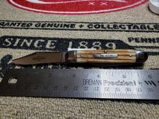 Great Eastern Cutlery Northfield UN-X-LD 681221 White Owl Cowhide Jigged Pocket Knife New in Tube.