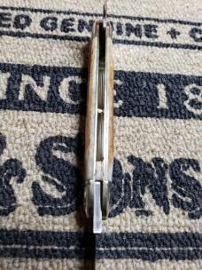 Great Eastern Cutlery Northfield UN-X-LD 681221 White Owl Cowhide Jigged Pocket Knife New in Tube.