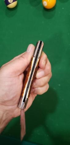 4 3/8" Custom Handmade Bird's Head Bolster Knife, Nice Stag