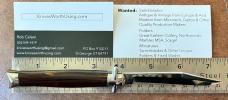 Colonial Shur-Snap Bowtie Fishtail Switchblade Knife, Unused