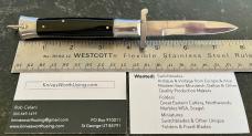 Rare Rizzuto Estileto Milano Variation Switchblade Knife, Penguin On Tang