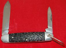 Official GSUSA #11-312 Utica Girl Scout Knife Black 'Plastic' 1956-1971 (186)