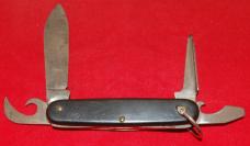 Official BSA #1045 Imperial Boy Scout Knife Black Plastic 1973-1979 (130)