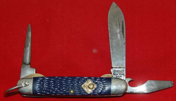 Official BSA #1885 Camillus Cub Scout Knife 3-Blade Blue Synthetic 1989 (171) Official BSA #1885 Camillus Cub Scout Knife 3-Blade Blue Synthetic 1989 (171)
