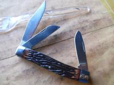 Camillus Rough Cut Tobacco Stockman Knife NY USA - Factory 2nd