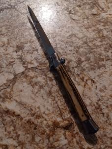 11" Vintage Stiletto Italy Stag. Rare kit knife. 