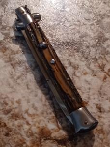 11" Vintage Stiletto Italy Stag. Rare kit knife. 