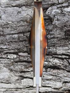 TUNA VALLEY AMBER STAG ROOSTER COMB "FARMER'S JACK" KNIFE 1 OF 70