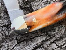 TUNA VALLEY AMBER STAG ROOSTER COMB "FARMER'S JACK" KNIFE 1 OF 70