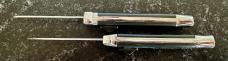 2 Vintage Out The Front Switchblade Knives, SUPER-AUTOMATIC and NATO MILITARY