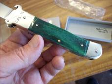 Hubertus Knife Shellpuller Patronenzieher Solingen Germany Rare Green Bone Large Size 11 UNUSED NIB.