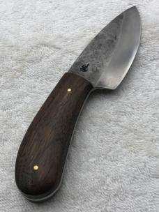 Custom Made Fixed Blade Skinner Sheath Knife Marked "ML'