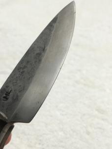 Custom Made Fixed Blade Skinner Sheath Knife Marked "ML'