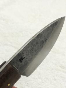 Custom Made Fixed Blade Skinner Sheath Knife Marked "ML'