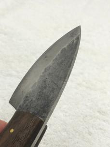 Custom Made Fixed Blade Skinner Sheath Knife Marked "ML'