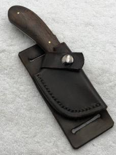 Custom Made Fixed Blade Skinner Sheath Knife Marked "ML'