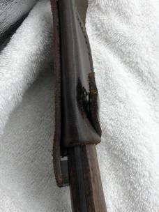 Custom Made Fixed Blade Skinner Sheath Knife Marked "ML'