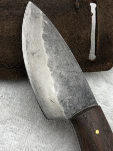 Custom Made Fixed Blade Skinner Sheath Knife Marked "ML'
