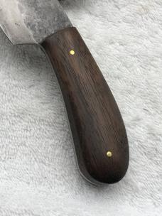 Custom Made Fixed Blade Skinner Sheath Knife Marked "ML'