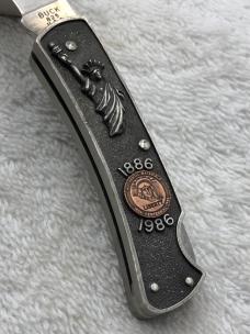 Buck Model 825 100th Anniversary Statue Of Liberty  Commemorative Lock Back Knife