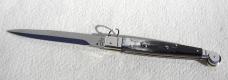 NEW AGA CAMPOLIN 12" FIGHTING KNIFE SICILIANO RING PULL BRAZILIAN HORN 4 MILL BLADE N/S BOLSTER