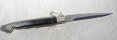 NEW AGA CAMPOLIN 12" FIGHTING KNIFE SICILIANO RING PULL BRAZILIAN HORN 4 MILL BLADE N/S BOLSTER