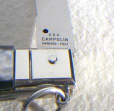 NEW AGA CAMPOLIN 12" FIGHTING KNIFE SICILIANO RING PULL BRAZILIAN HORN 4 MILL BLADE N/S BOLSTER