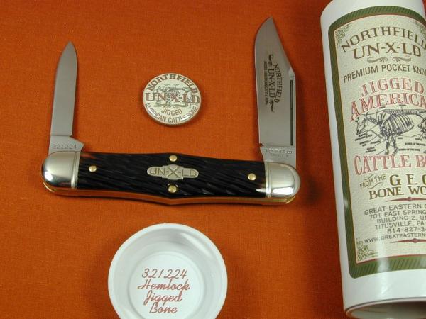Great Eastern Northfield Cutlery GEC Hemlock Jigged Bone Engineer Knife 321224 NIT Made In USA Great Eastern Northfield Cutlery GEC Hemlock Jigged Bone Engineer Knife 321224 NIT Made In USA