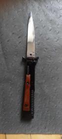 8.75 inch AK-47 switchblade  Auto handmade with wood handles from AK-47 wood with a display box