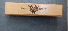 8.75 inch AK-47 switchblade  Auto handmade with wood handles from AK-47 wood with a display box