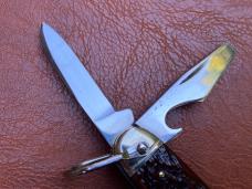 John Primble Belknap Boker USA Scout or Camp Knife  with full Blade Etch!