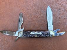 John Primble Belknap Boker USA Scout or Camp Knife  with full Blade Etch!