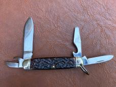 John Primble Belknap Boker USA Scout or Camp Knife  with full Blade Etch!