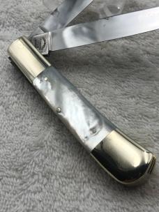 Fight'n Rooster Limited Edition 1 of 600 2 Blade Trapper Mother Of Pearl Pocket Knife (#18)